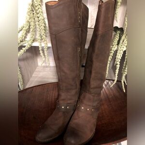 Born Brown Tall Leather Riding Boots